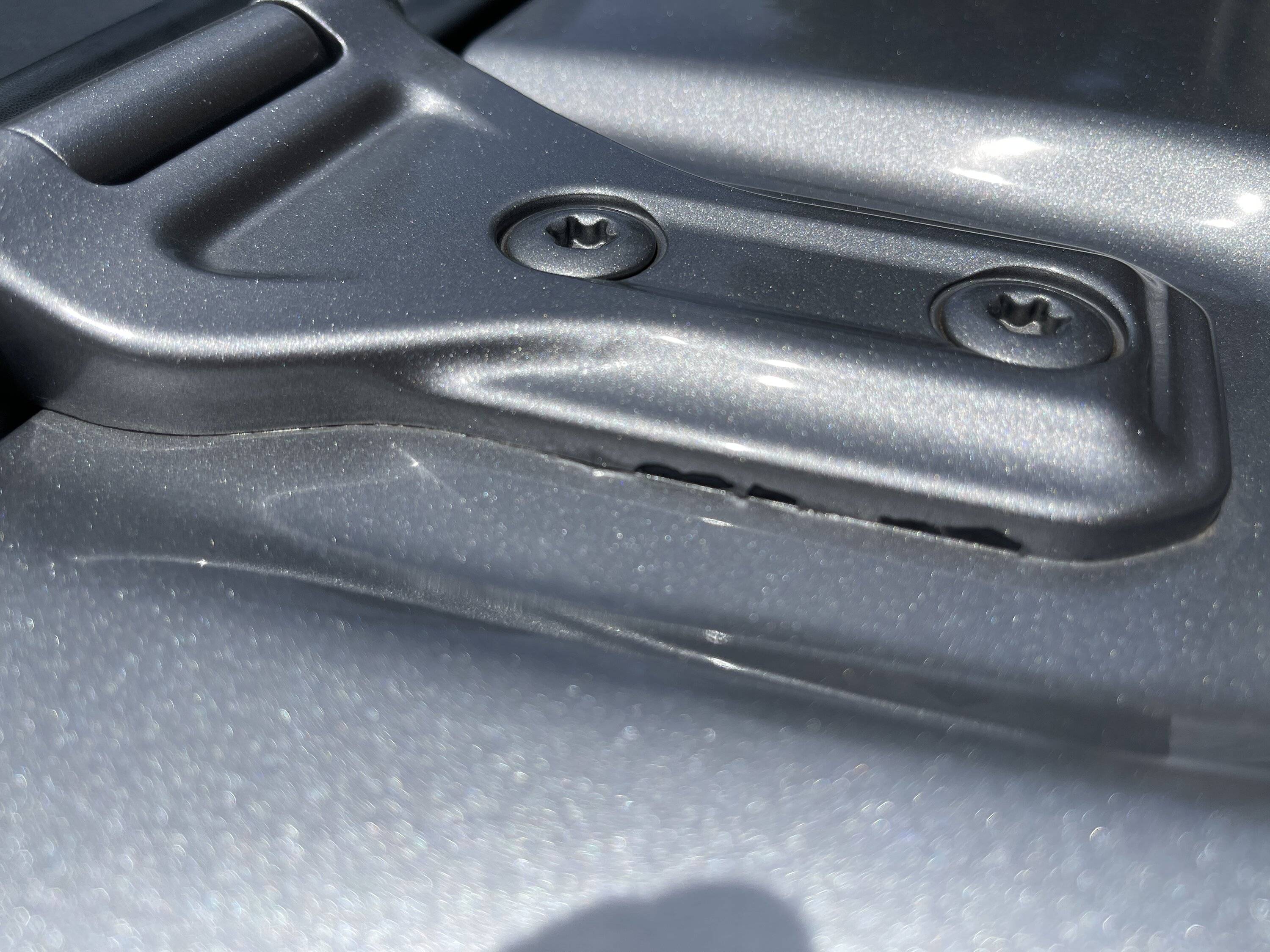 Jeep Wrangler JL Bubbles in Paint at Door Hinges 27242E4A-EC83-405D-A0CF-BC1AE845AB07