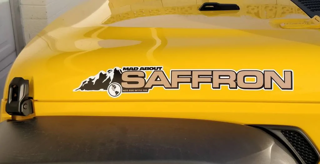 Jeep Wrangler JL Show your custom Jeep name decals saffron 4
