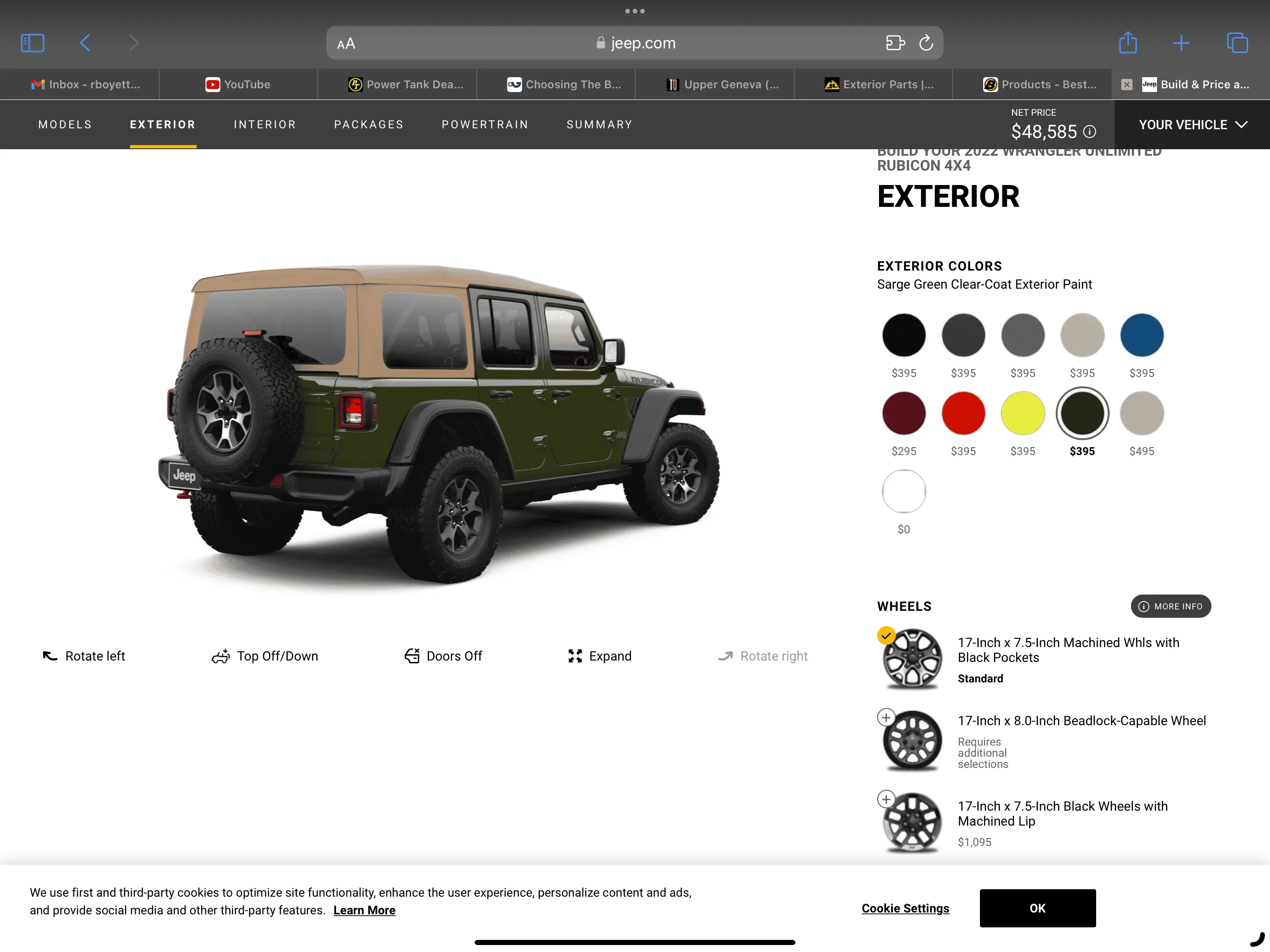 Jeep Wrangler JL WTB: Beige JLU soft top. 4FFC2991-2E61-442F-BFC2-CCFED1960315