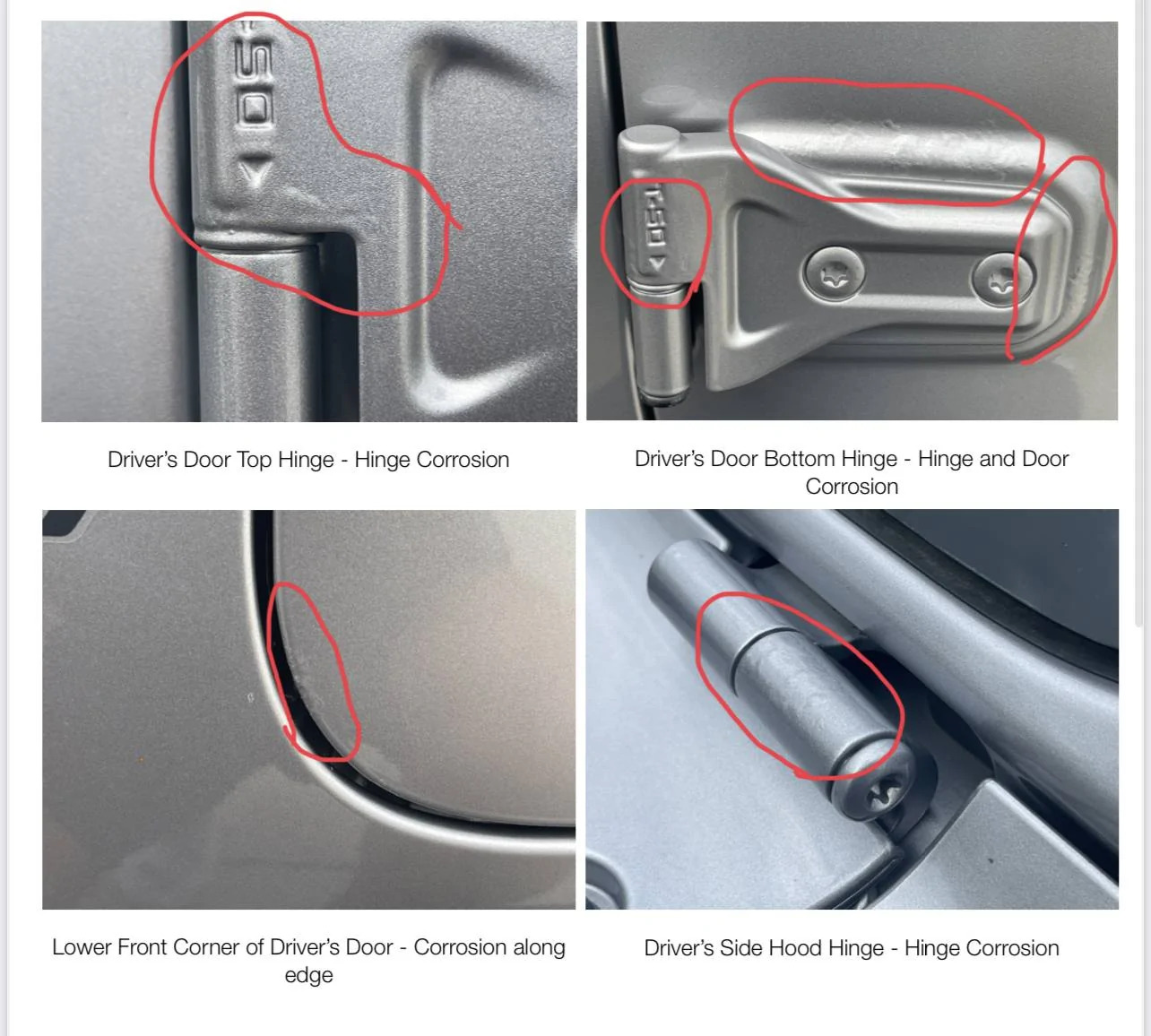 Jeep Wrangler JL Bubbles in Paint at Door Hinges 7B88A9BA-9BF3-4CB7-AA9D-DCAA3433653B