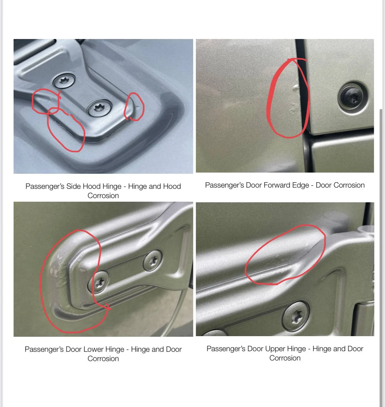 Jeep Wrangler JL Bubbles in Paint at Door Hinges 5BBF56DF-052B-4F28-B020-0EDCD8DF92C3