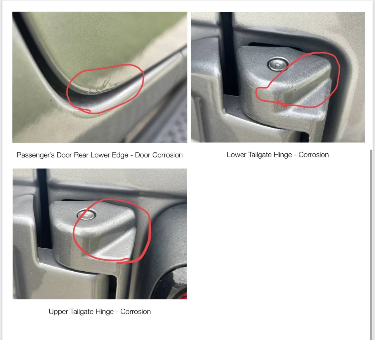 Jeep Wrangler JL Bubbles in Paint at Door Hinges C2909EBA-CA71-4F2D-97A4-0E1F0316A772