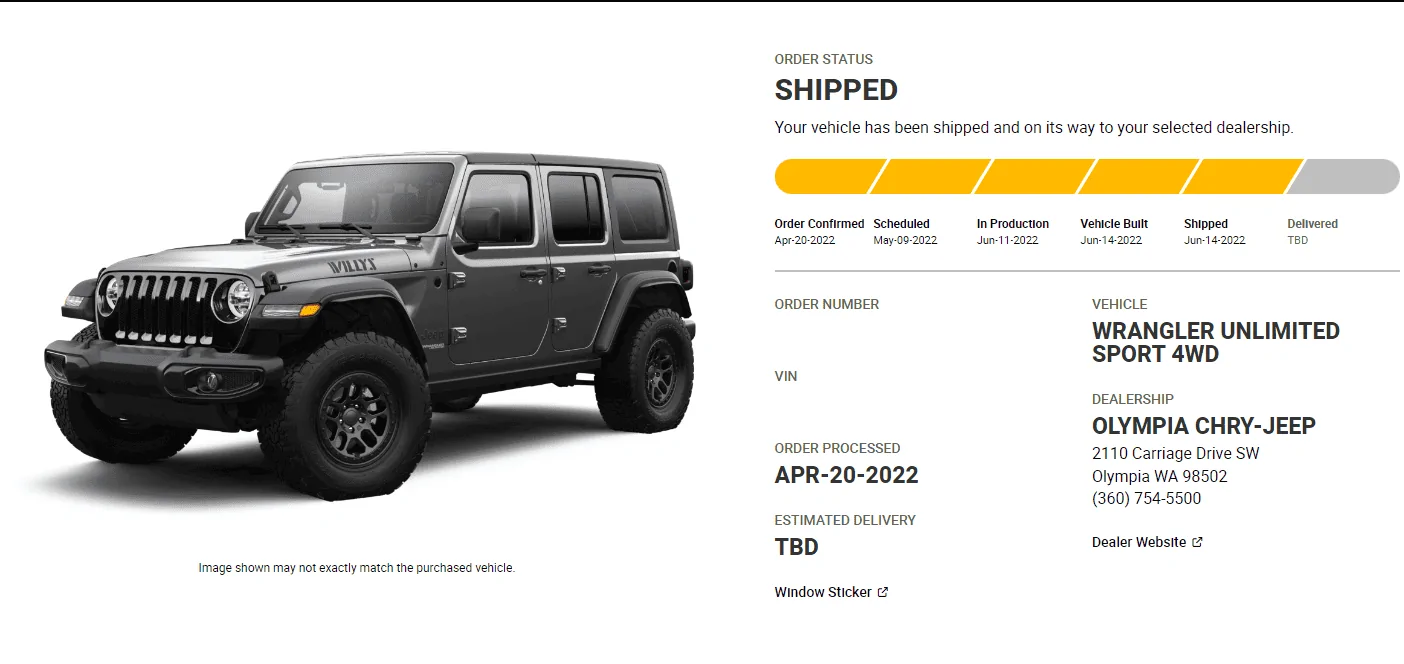 Jeep Wrangler JL Where's my Jeep? Jeep Shipped - Copy