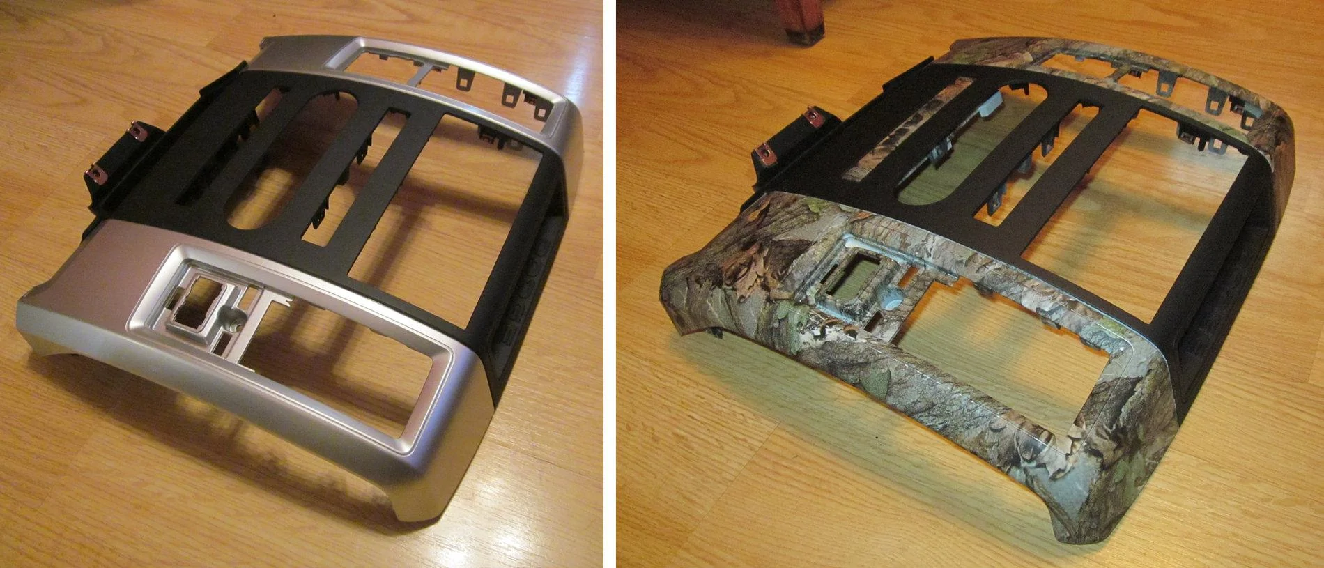 Jeep Wrangler JL Hydro dipping dash parts Interior center stack angl