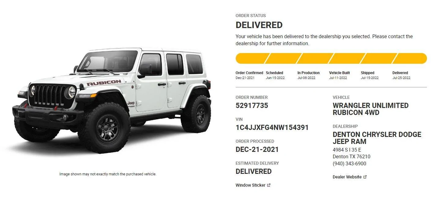 Jeep Wrangler JL My December Order Has Arrived - Pick-Up Experience Jeep 7-26