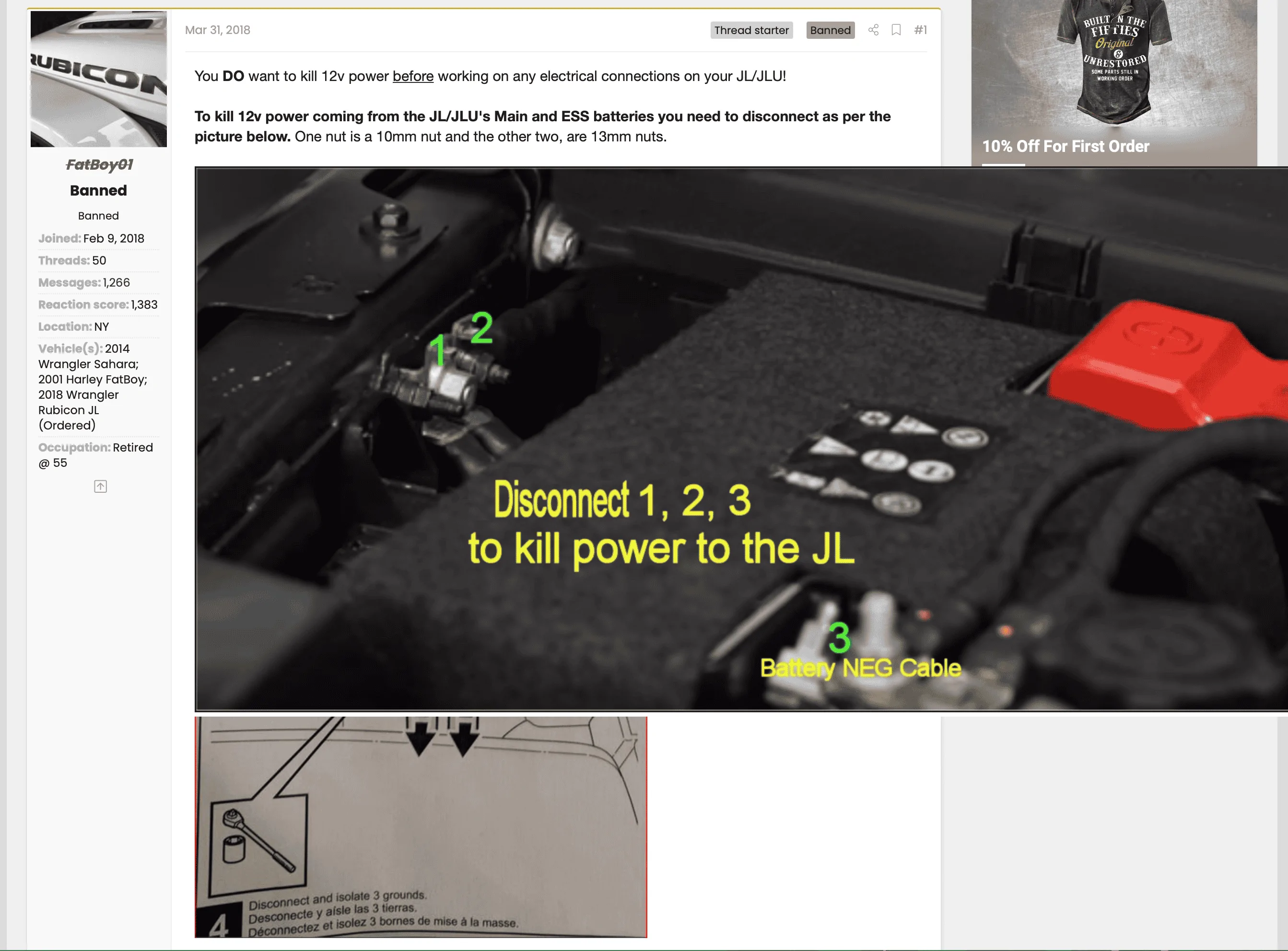 Jeep Wrangler JL HELP : electrical issue with battery reconnect after adding lights to AUX cables Screen Shot 2022-08-01 at 11.25.50 PM