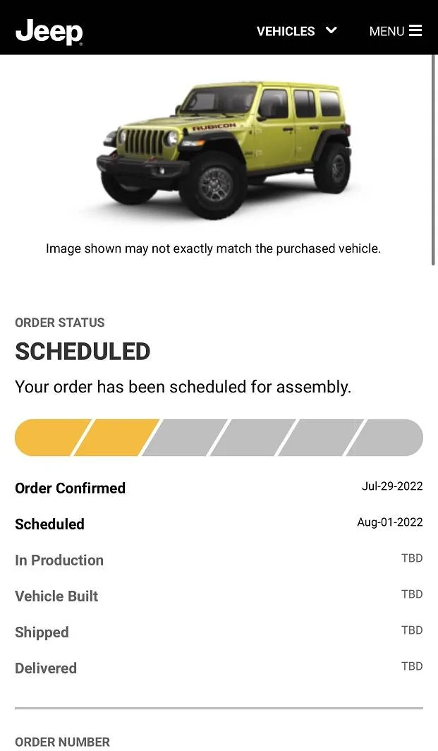 Jeep Wrangler JL 2023 Orders - Check in here Jeep® Vehicle Order Tracking