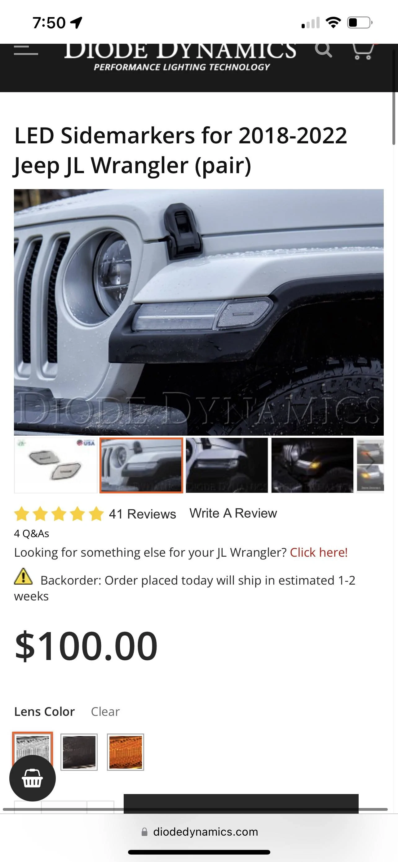 Jeep Wrangler JL Diode Dynamics LED sidemarker lights 666FE2F3-C6B0-4CB6-82BD-C57EDAC09A11
