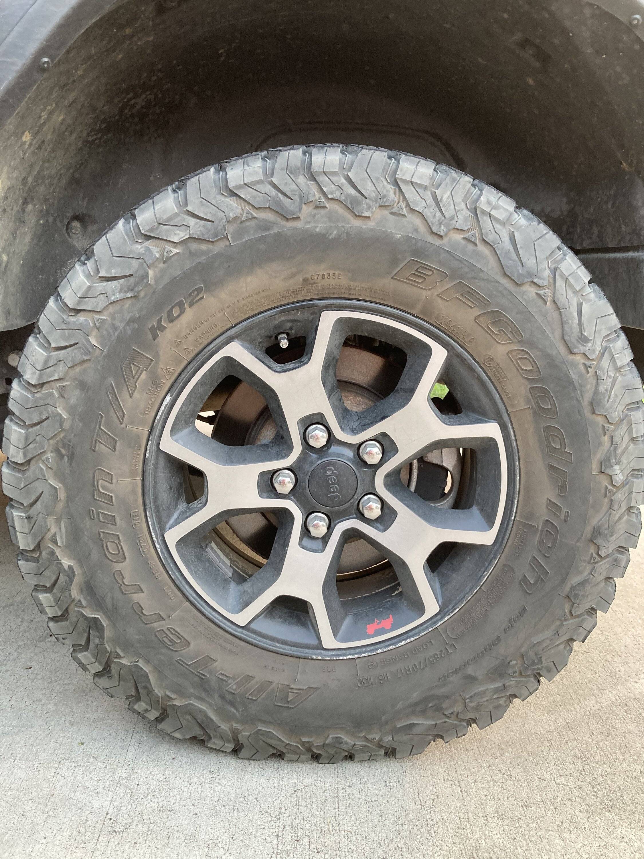Jeep Wrangler JL Rubicon Wheels F7589170-4F30-4BCA-9B72-982FB020680F
