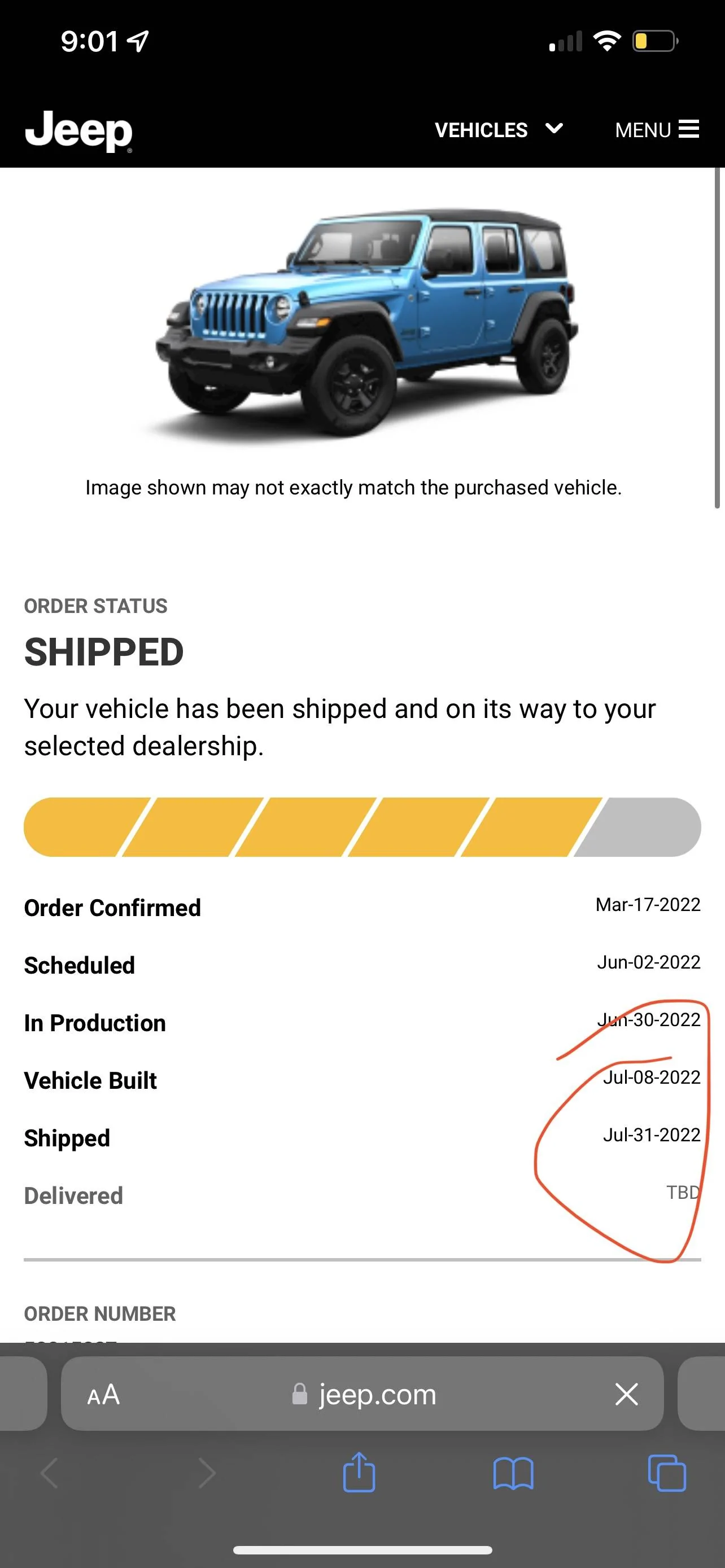 Jeep Wrangler JL Has anyones Shipped date changed? Weird.. EC22DAAA-E09C-4EBD-8142-54557FF0BFEB