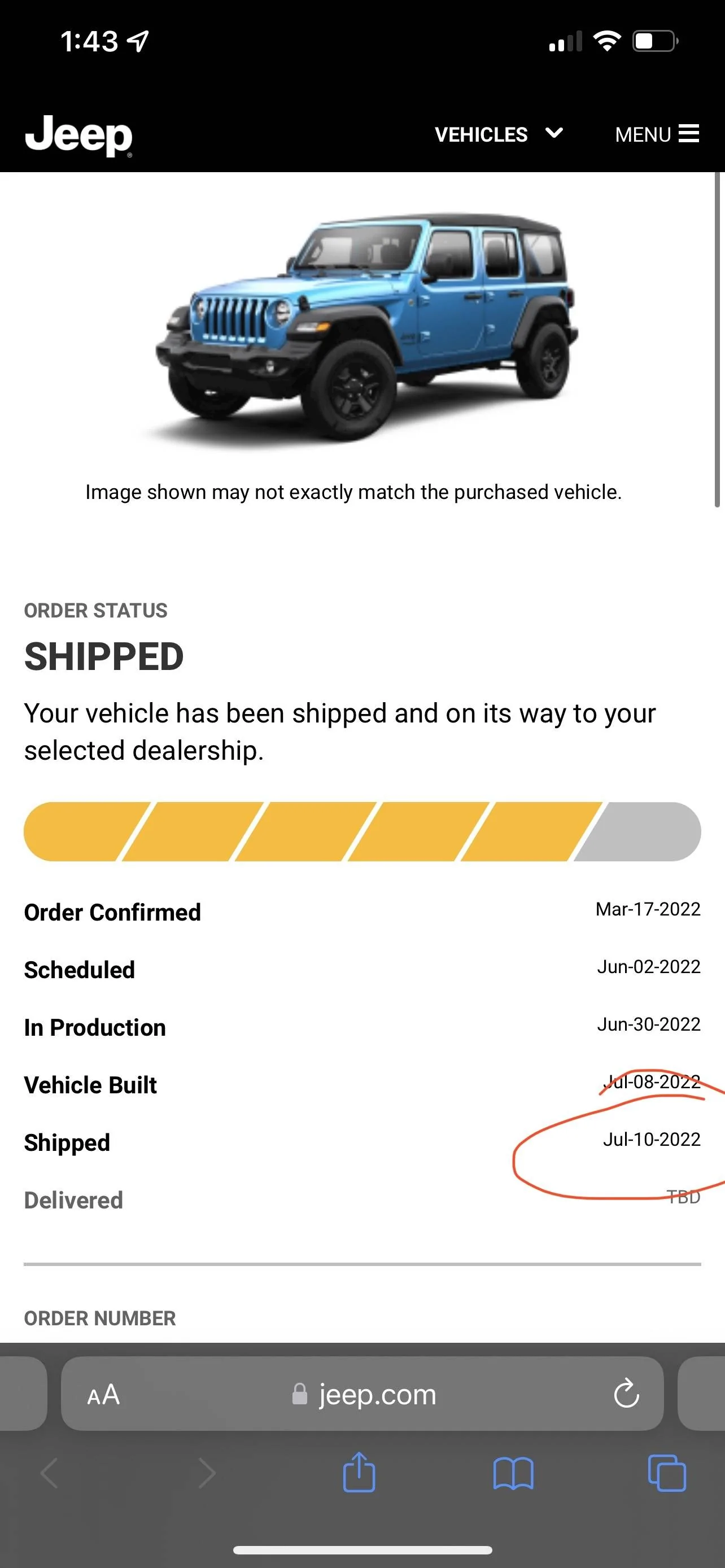 Jeep Wrangler JL Has anyones Shipped date changed? Weird.. F75AB5F9-E935-4471-817D-C8D9F10A55C9