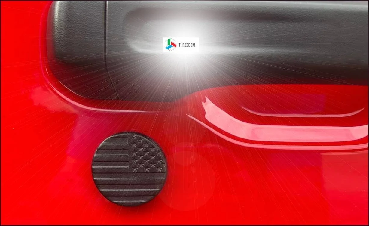 Jeep Wrangler JL ? Threedom Custom Design Key Lock Caps? FLAG00099