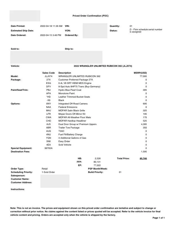 Jeep Wrangler JL Looking for a new 392. 392 Build blackout