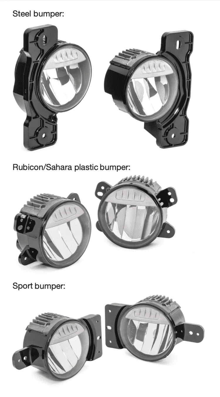 Jeep Wrangler JL Fog lights question Wrangler JL fog light types2