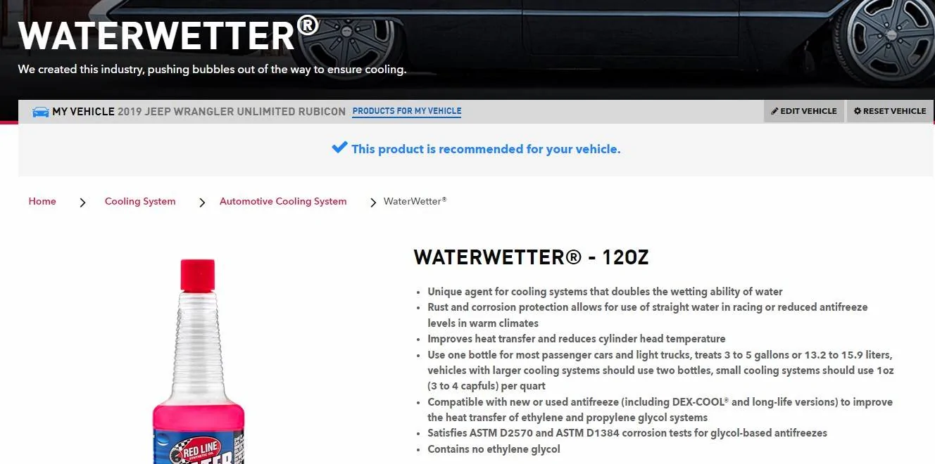 Jeep Wrangler JL Anyone done cooling system upgrades? (2.0 specific) Redline Water Wetter
