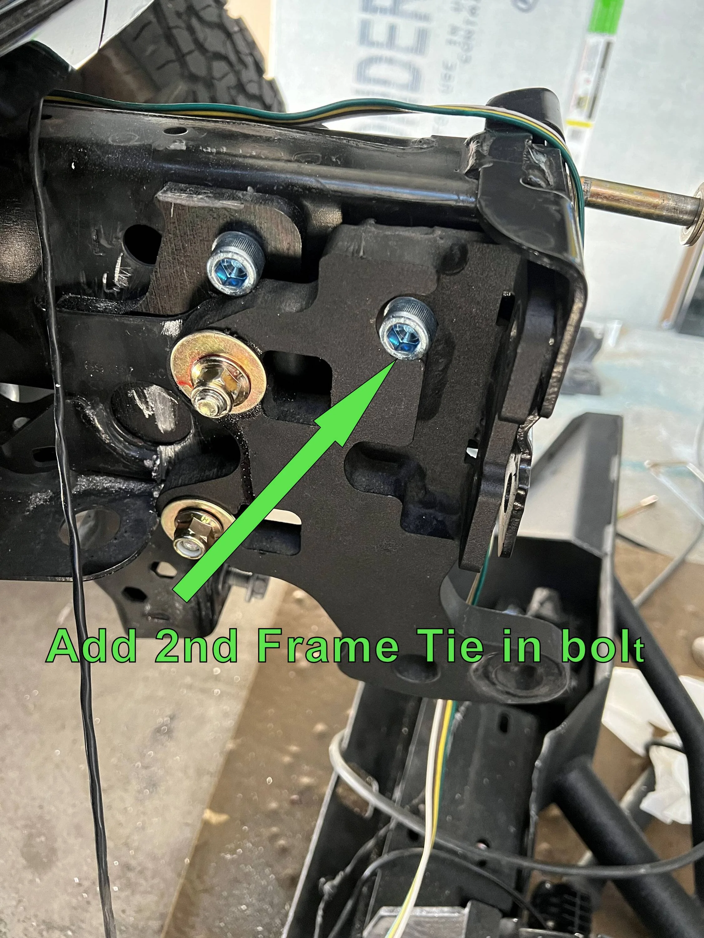 Jeep Wrangler JL Maximus 3 Tow Loops 2nd frame bolt