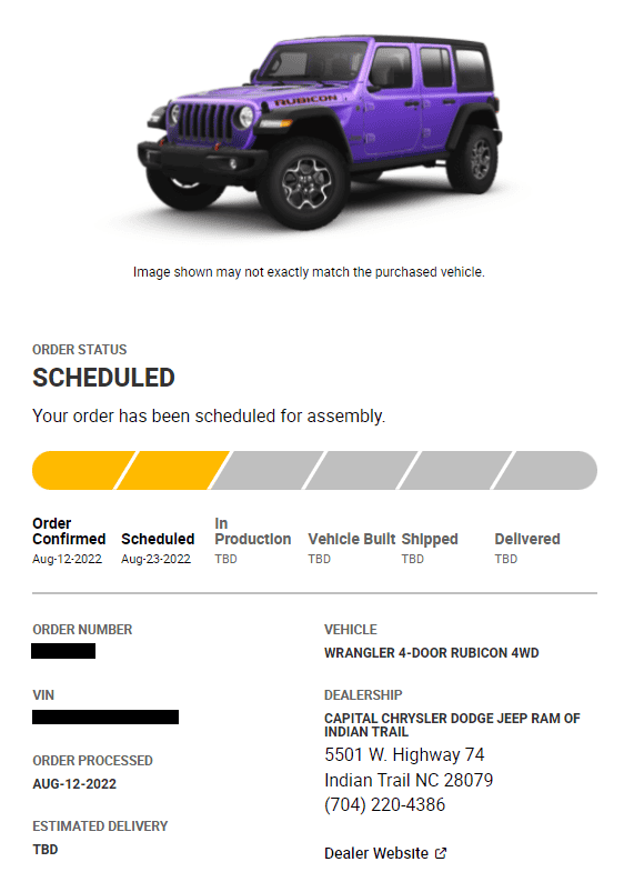 Jeep Wrangler JL 2023 Orders - Check in here JeepScheduled