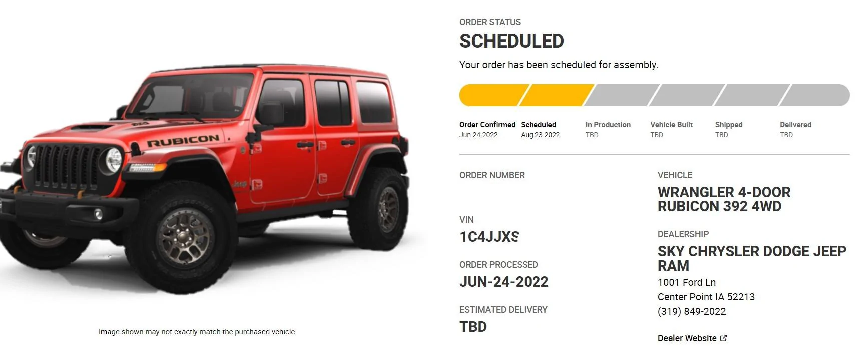 Jeep Wrangler JL 2023 Orders - Check in here Screenshot 31AUG22