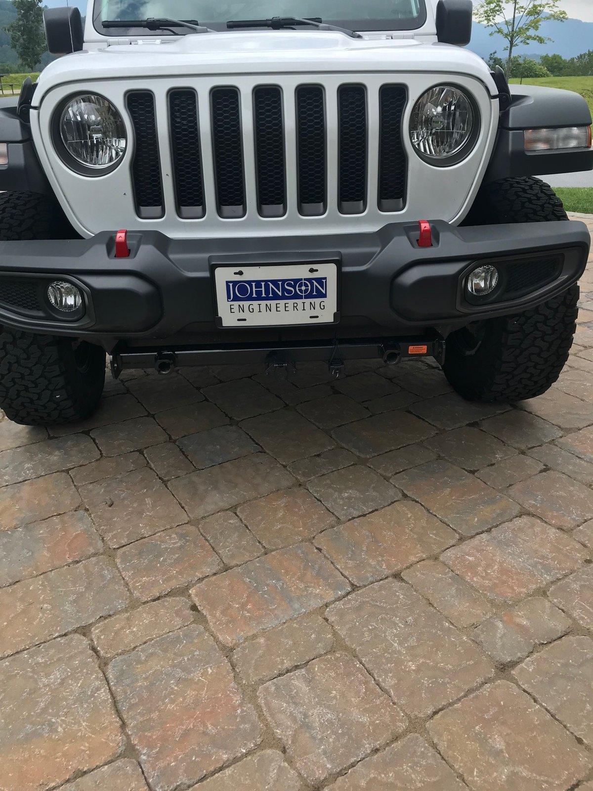 Jeep Wrangler JL front license plate holder 1