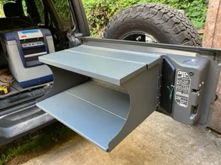 Jeep Wrangler JL DIY Tailgate Table table open