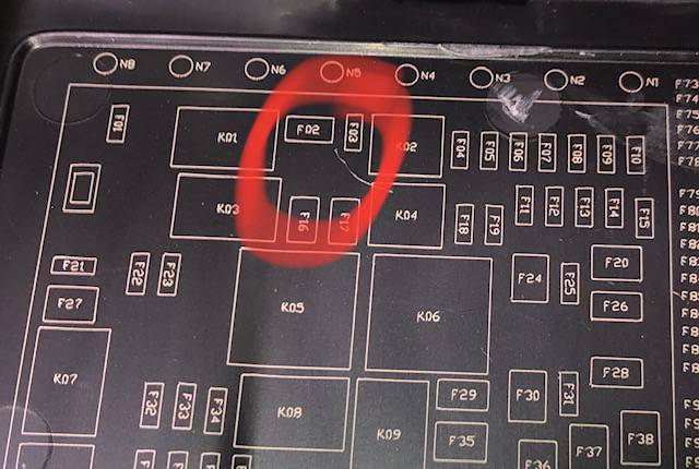 Jeep Wrangler JL Fuse Box (PDC) Oddity A - F02 Fuse Location