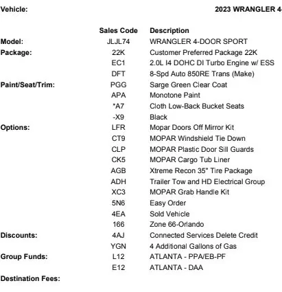 Jeep Wrangler JL Ordered a Willys Sport Xrecon Captur