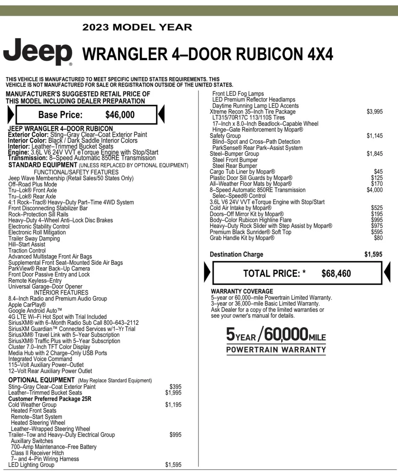 Jeep Wrangler JL 2023 Orders - Check in here build