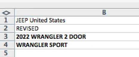 Jeep Wrangler JL Interactive Pricing Spreadsheet for 2023 JL & JLU Screen Shot 2022-09-09 at 10.21.20 AM