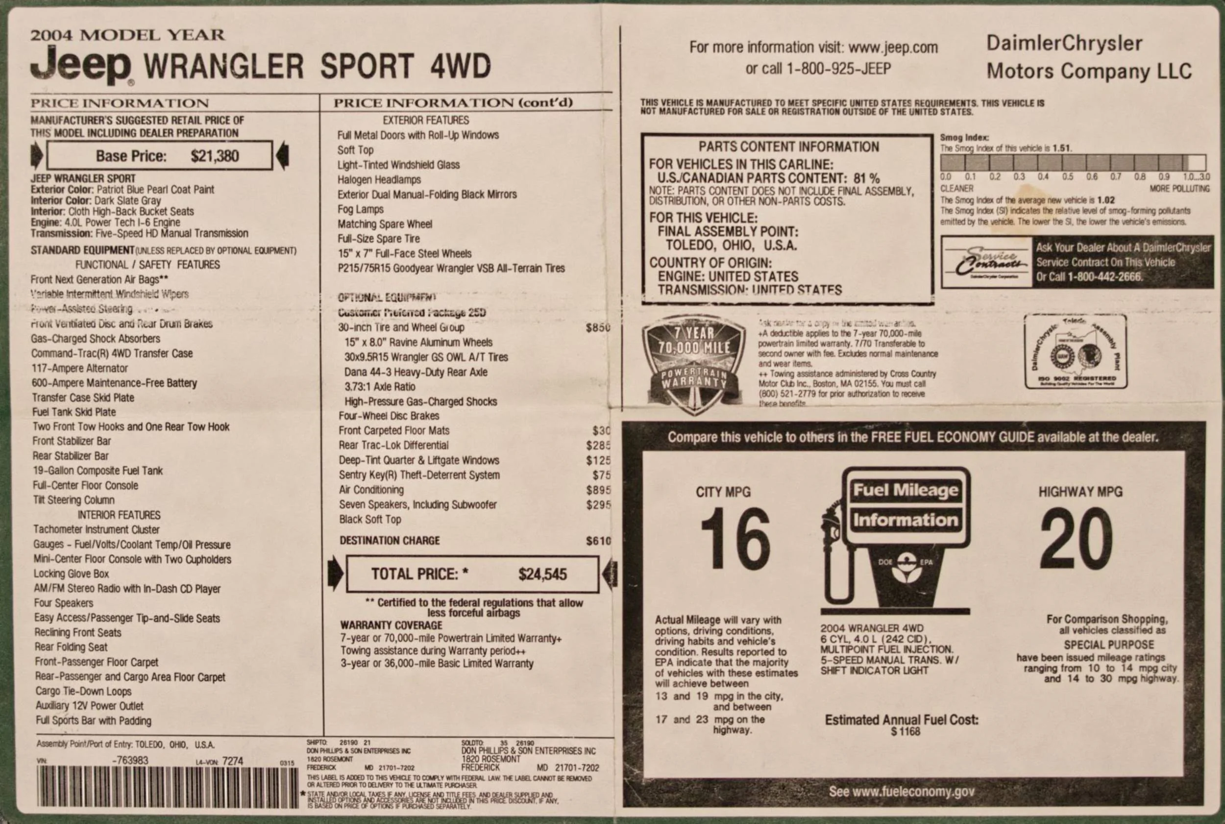Jeep Wrangler JL 2023 Orders - Check in here 2004 TJ WS