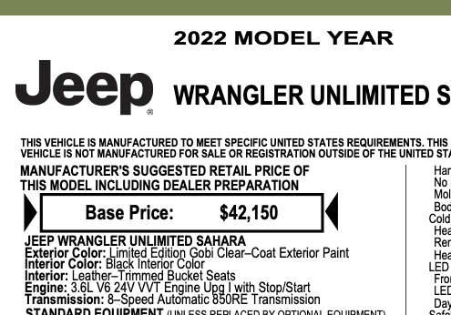 Jeep Wrangler JL 8-speed 3.6 Without E-torque 1663091346592