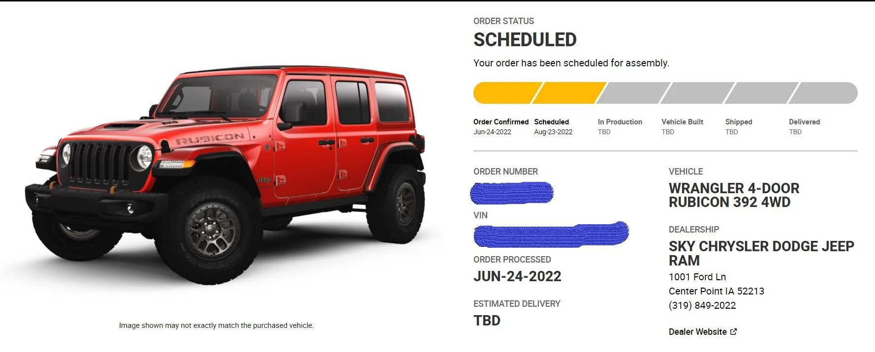 Jeep Wrangler JL 2023 Orders - Check in here 14SEP22 Status