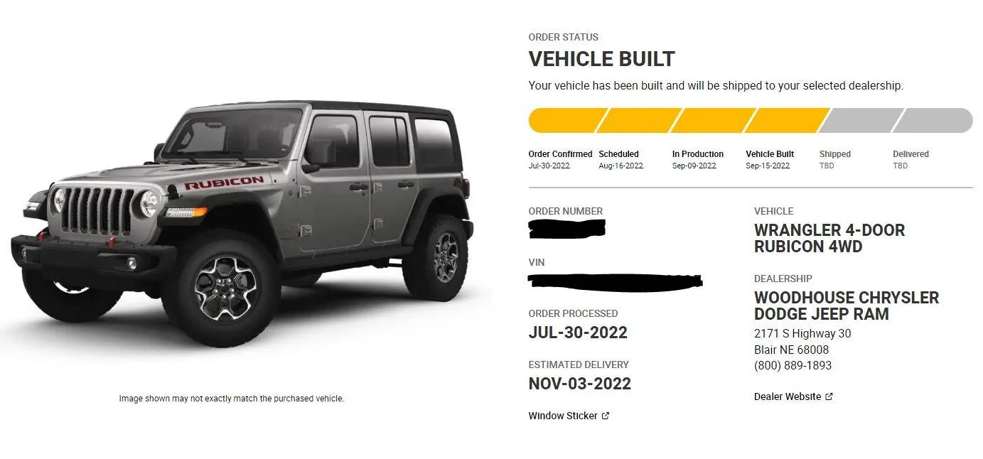 Jeep Wrangler JL 2023 Orders - Check in here built