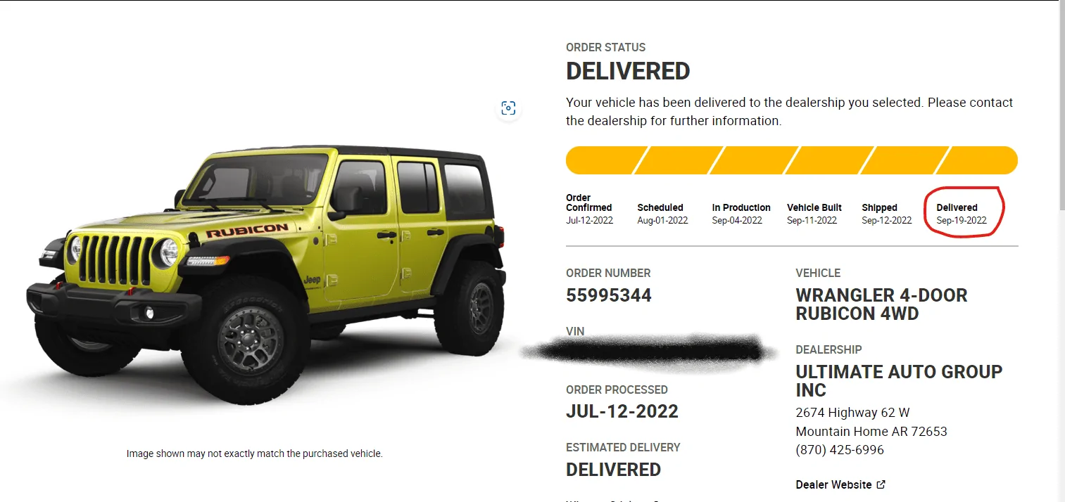 Jeep Wrangler JL 2023 Orders - Check in here Delivered 9-19-22