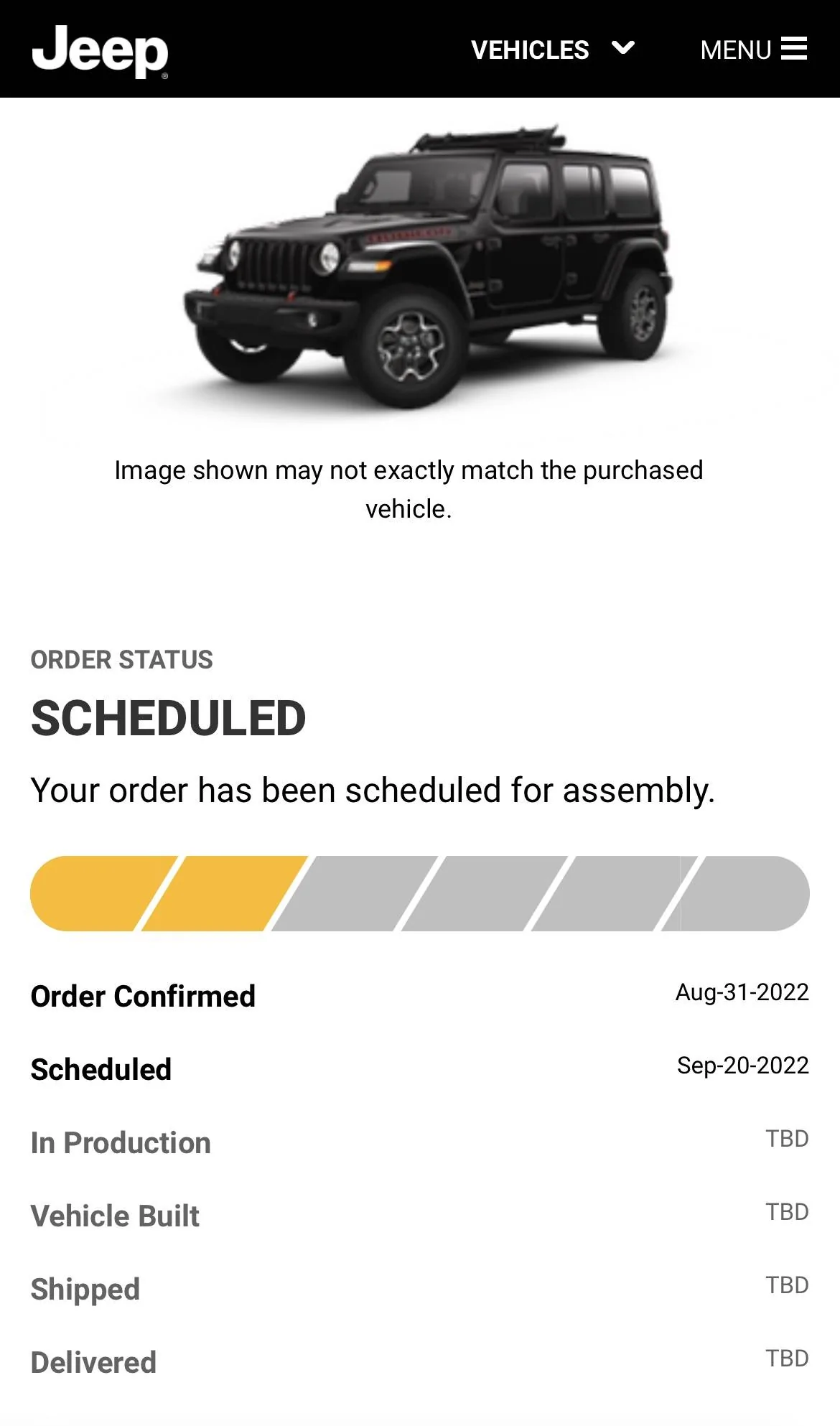 Jeep Wrangler JL 2023 Orders - Check in here Jeep® Vehicle Order Tracking