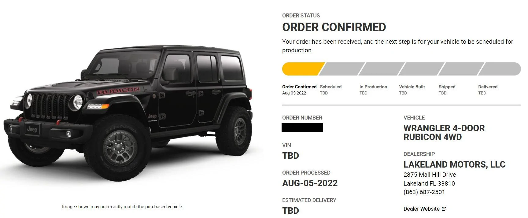 Jeep Wrangler JL 2023 Lakeland Order Tracking 2022-09-21_17-56-53