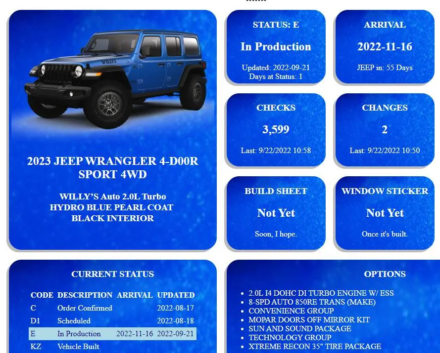 Jeep Wrangler JL 2023 Orders - Check in here j