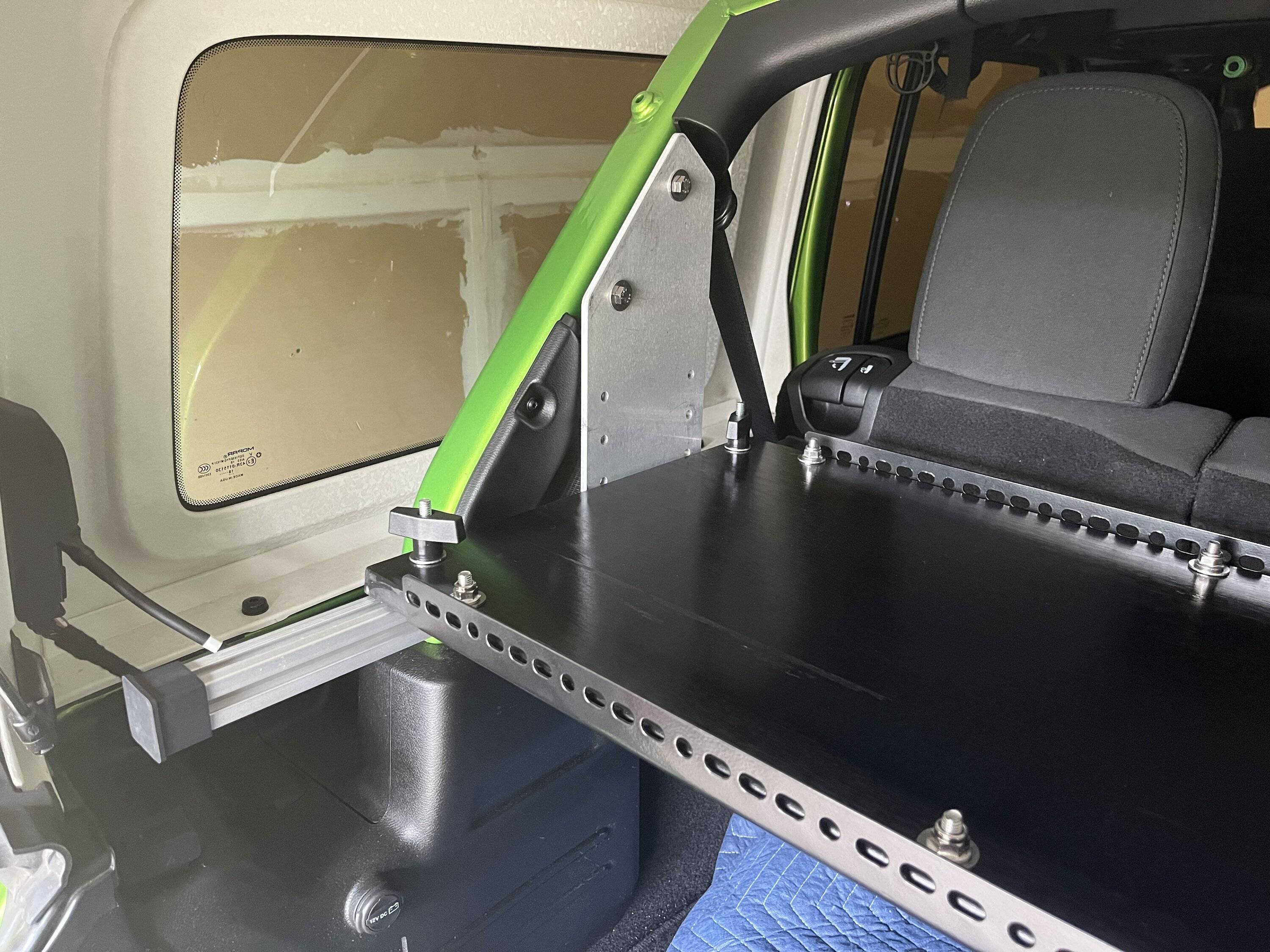 DIY Adjustable Height Rear Storage Rack & Shelf (Not bolted to hardtop ...