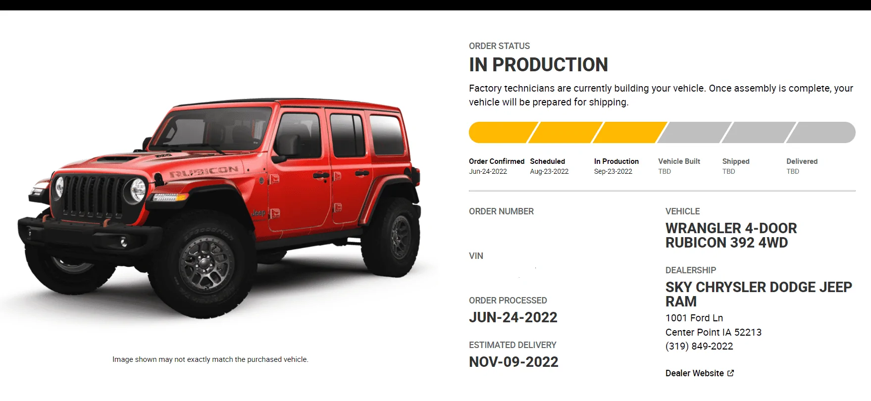Jeep Wrangler JL 2023 Orders - Check in here 24 Sep Rubicon Screen 