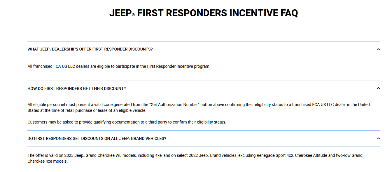 Jeep Wrangler JL 1st responder discount 1664139464415