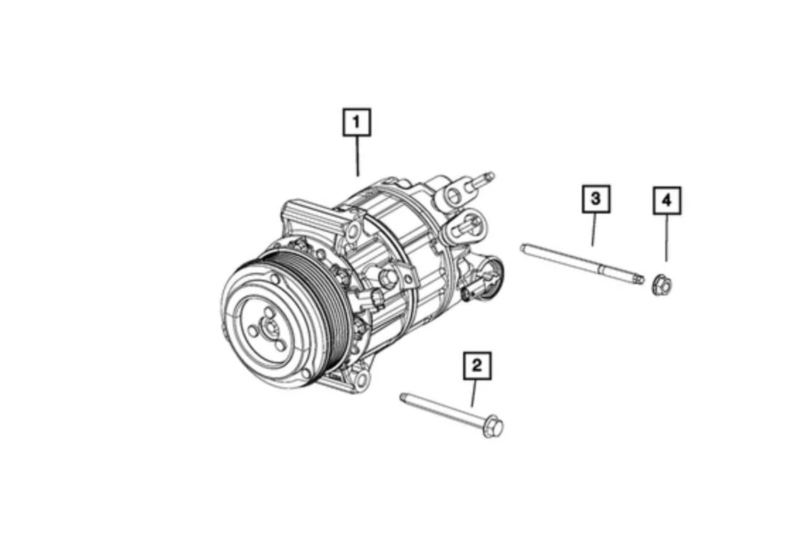Jeep Wrangler JL Check for this stud on your A/C compressor. 70C4AA63-F064-4440-A142-D3987EE5FF23