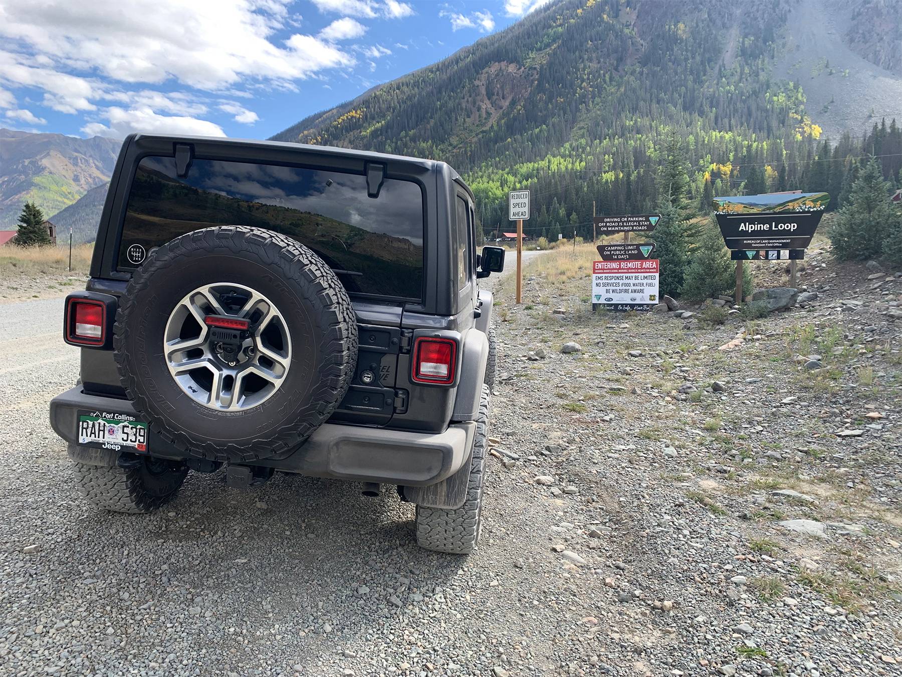 Jeep Wrangler JL Ouray, Silverton, Telluride Journal (comprehensive) Alpine Loop Beginning, Silverton