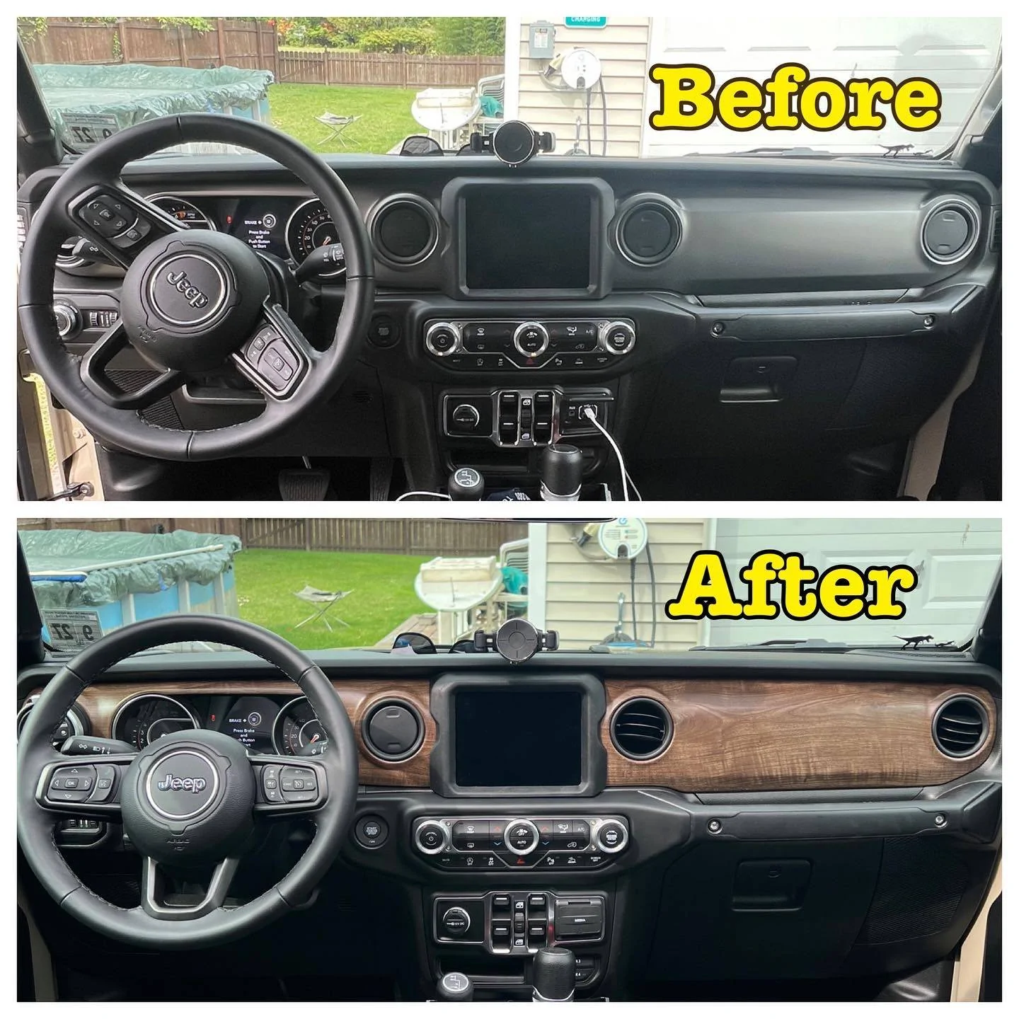 Jeep Wrangler JL JL Wood Dash Insert (Visual Attached) AE4DF27F-3734-435A-B376-02D6DC9B2AD1
