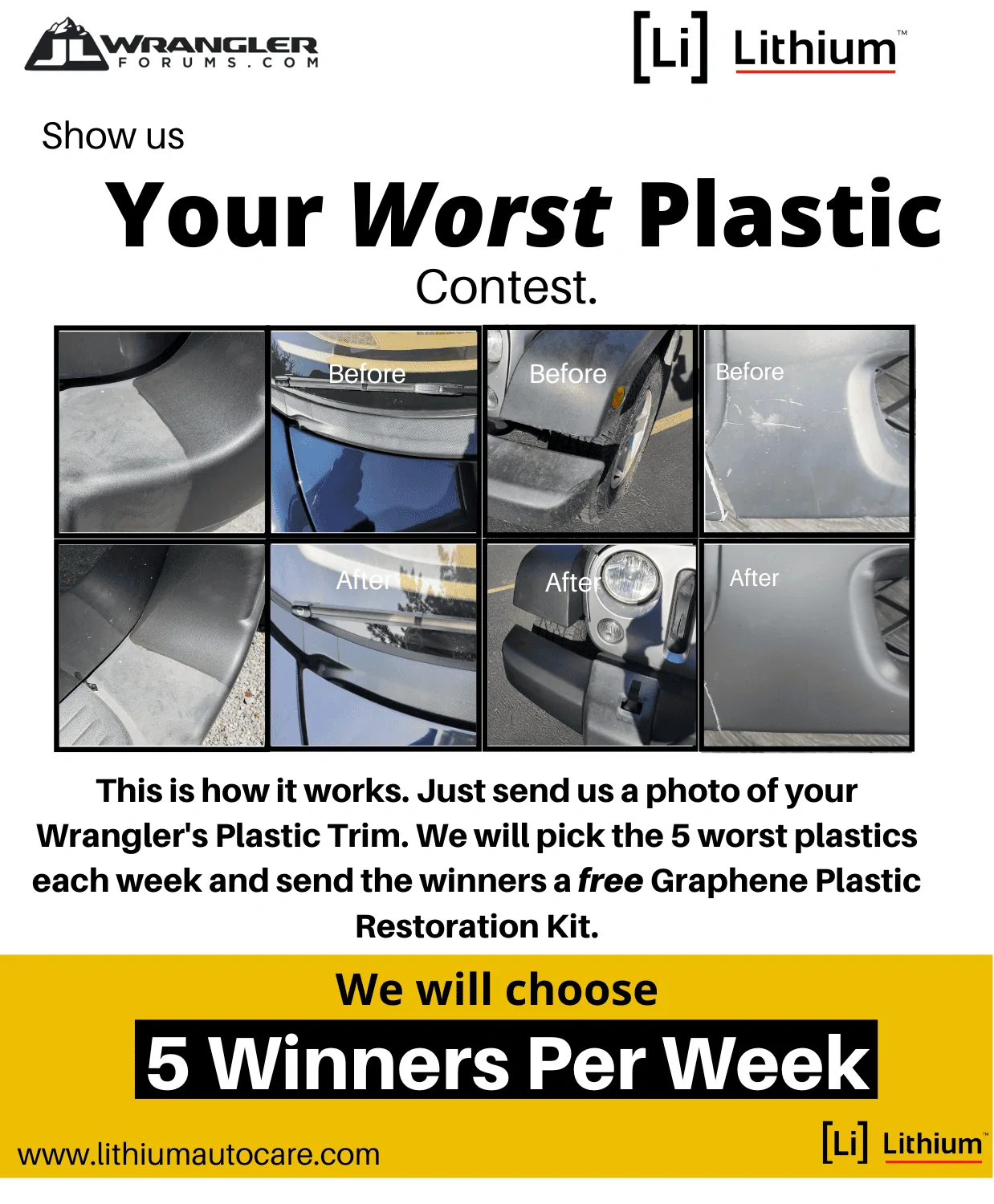 Jeep Wrangler JL Show Us Your Worst Plastic Contest (5 Winners Per Week) - by Lithium Auto Add a heading (4.75 x 4.75 in) (300 × 250 px) (4.125 × 5 in) (1)