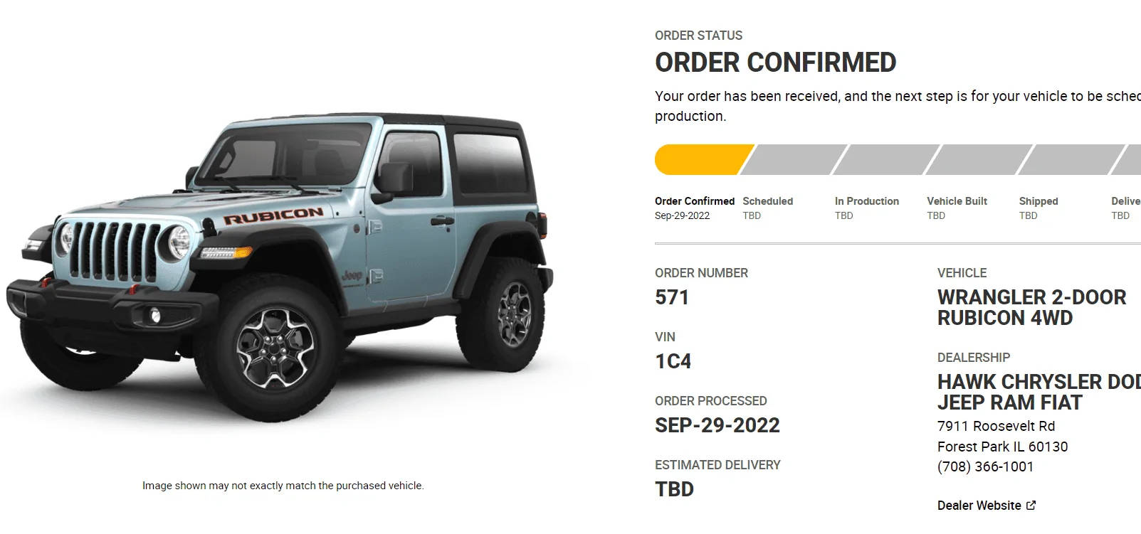 Jeep Wrangler JL 2023 Orders - Check in here pizza