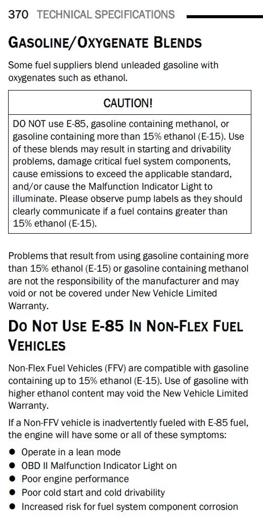 Jeep Wrangler JL E85 issues in 2022 3.6L etorque Image1