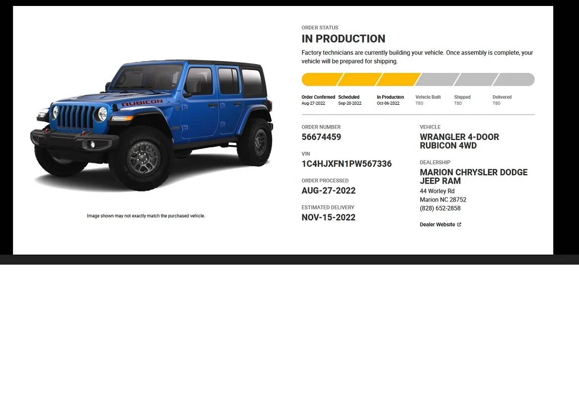Jeep Wrangler JL 2023 Orders - Check in here inproduction
