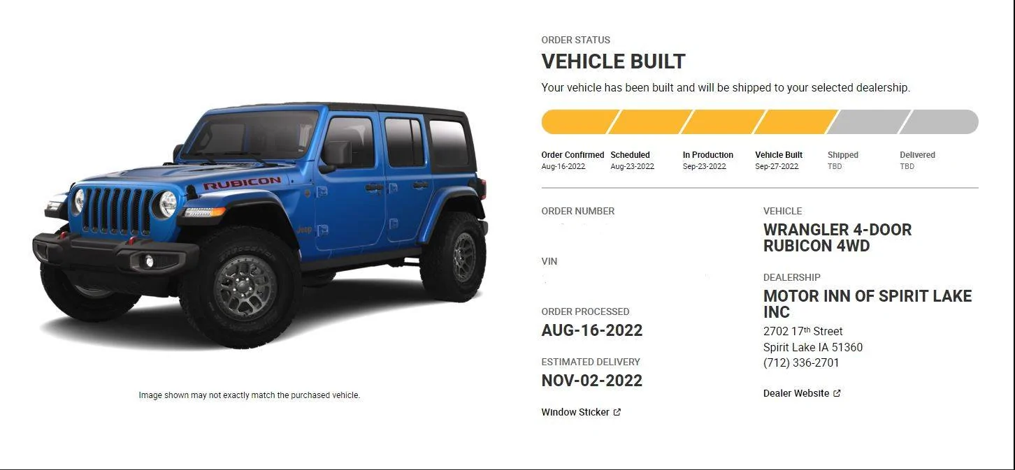 Jeep Wrangler JL 2023 Orders - Check in here JLURXR