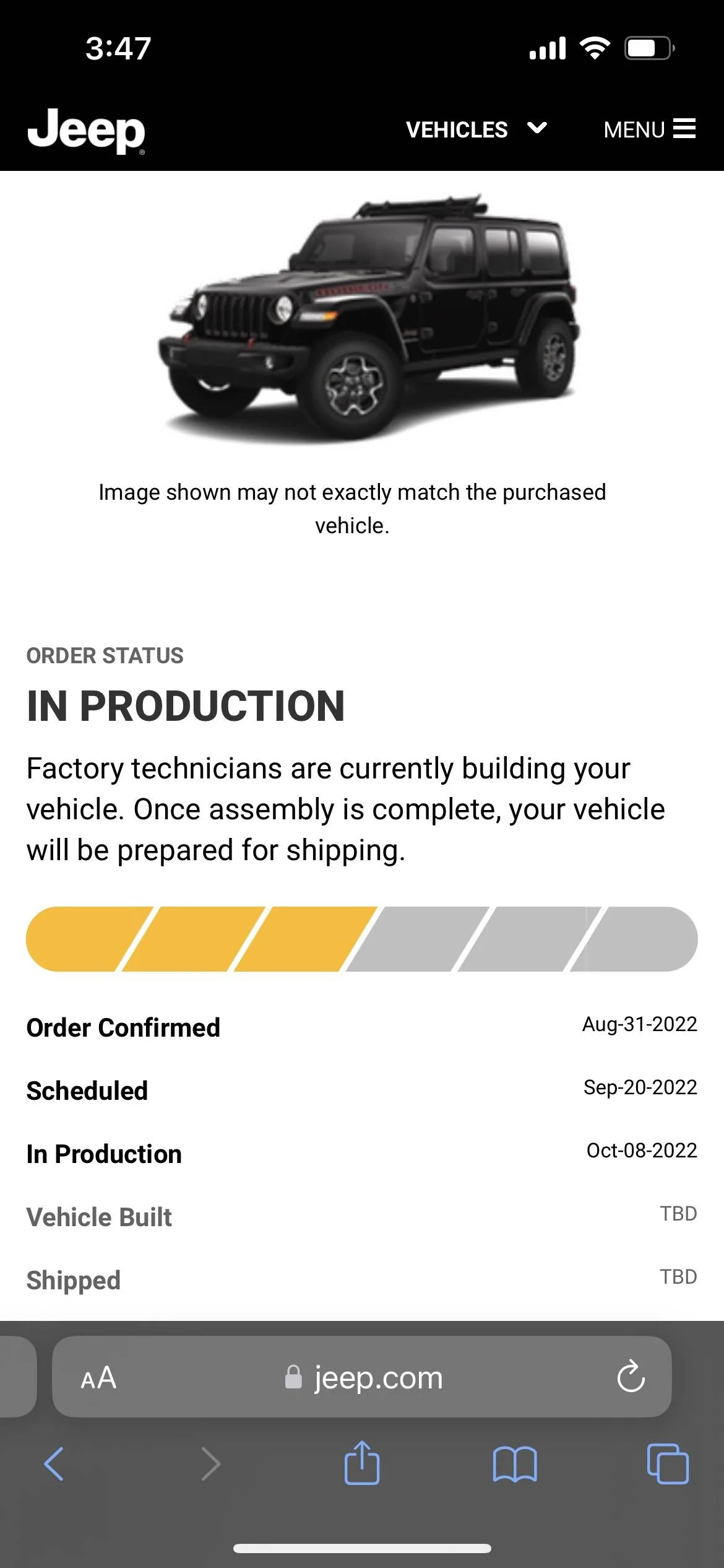 Jeep Wrangler JL 2023 Orders - Check in here Jeep® Vehicle Order Tracking (1)