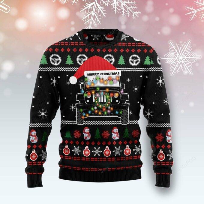 Jeep Wrangler JL Ugly Christmas Sweaters... 1665843938264