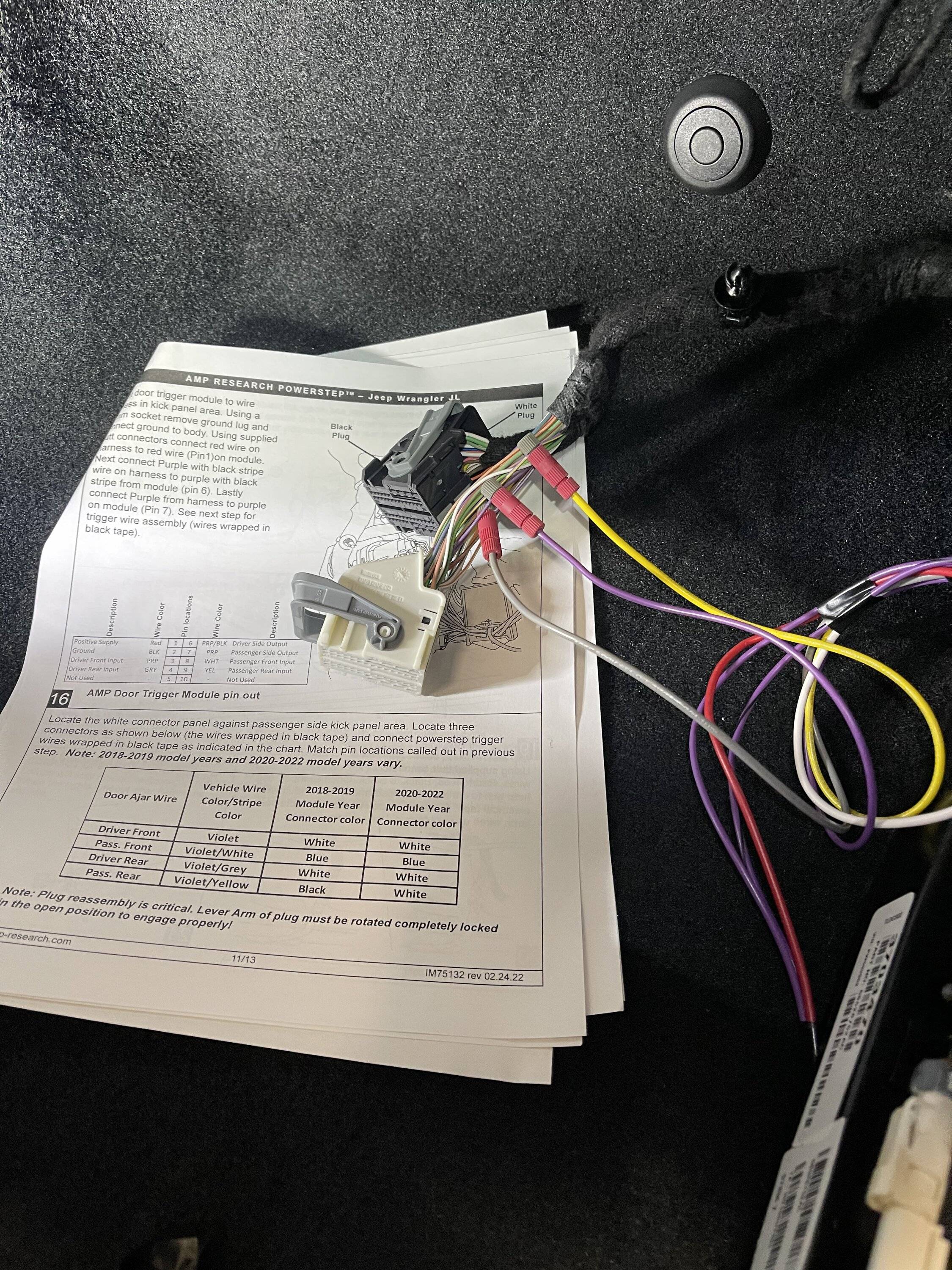 Jeep Wrangler JL 4xe wont start after retractable steps install??  Need help 4CD74924-EC2F-4ABD-B71B-418B83A48209